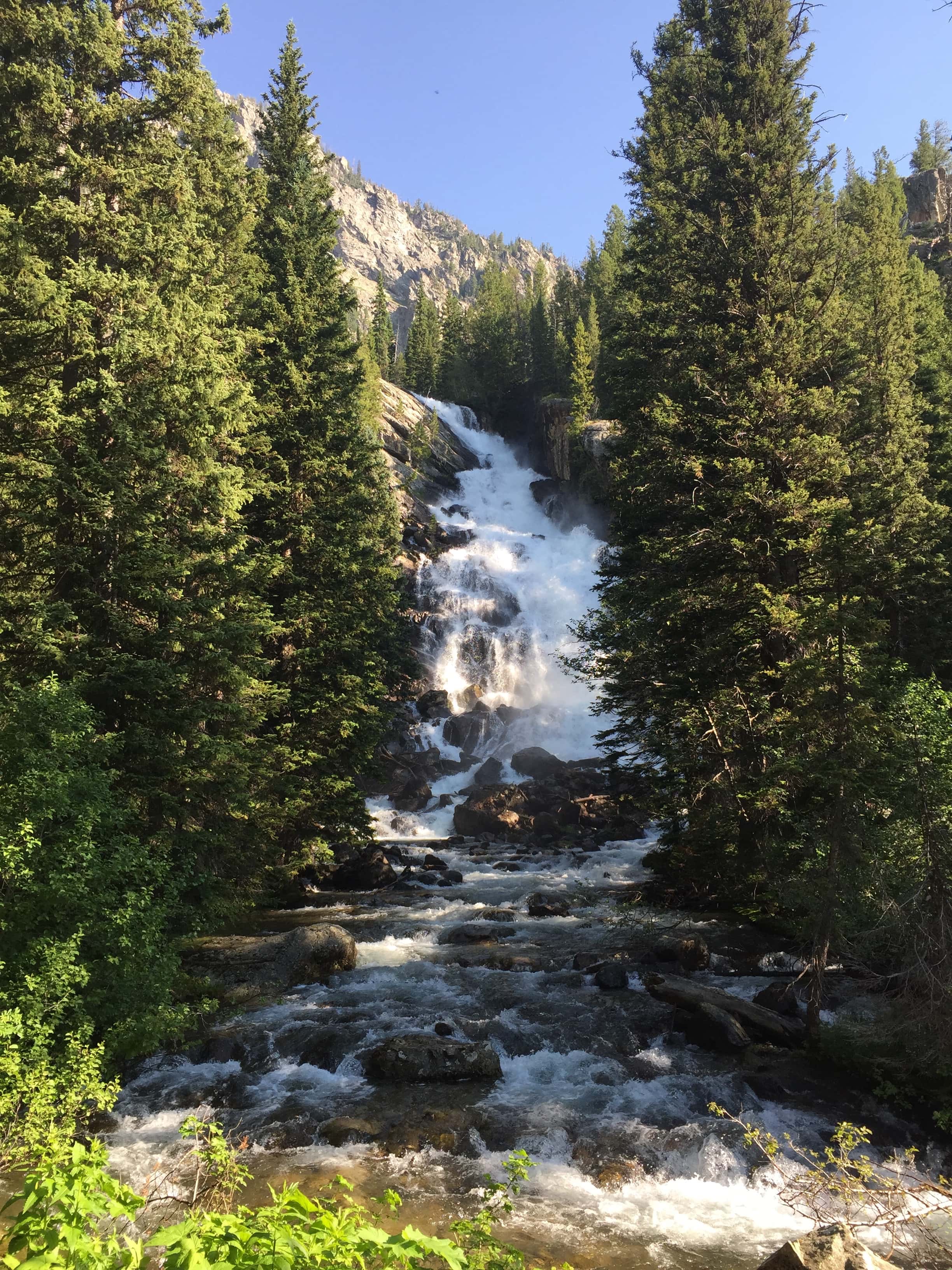 Hidden Falls // 7 Day Road Trip Itinerary through Grand Teton and Yellowstone National Park.