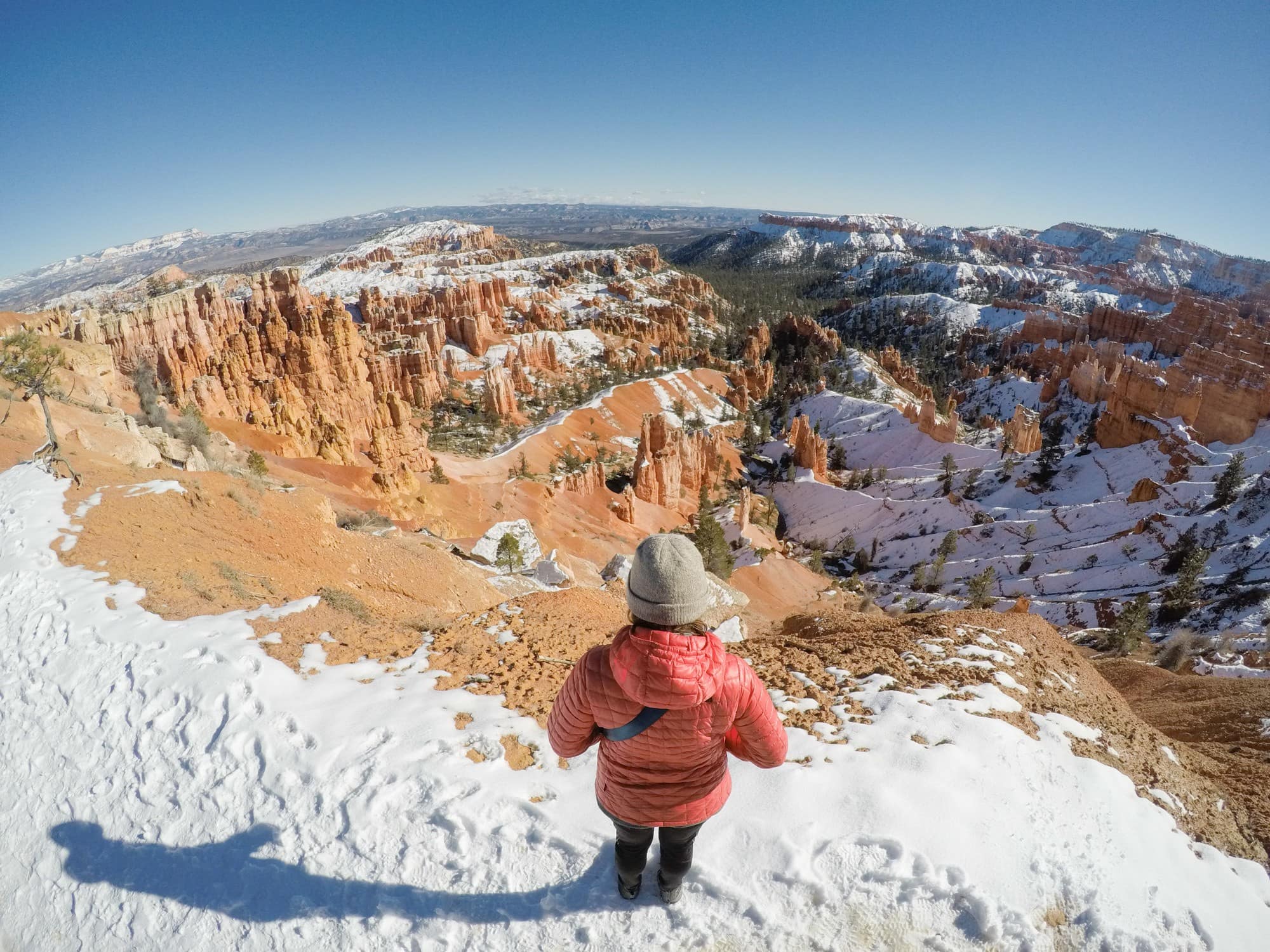 Bryce Canyon in winter // Explore Utah National Parks in this 9-day road trip itinerary with the best hikes, activities & camping in Zion, Bryce, Capitol Reef, Arches & Canyonlands.