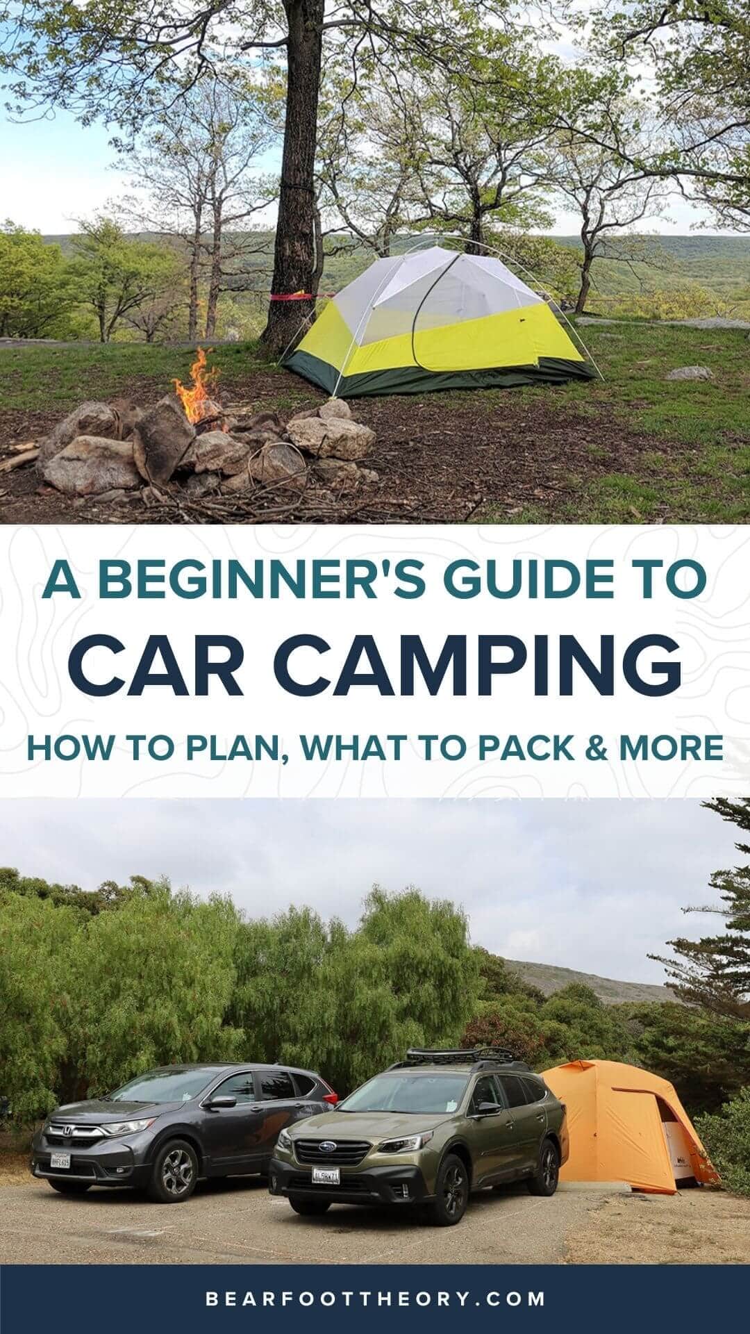 用这个完整的初学者指南计划一次史诗般的汽车露营之旅，包括寻找营地、装备、烹饪、打包什么的提示等等。