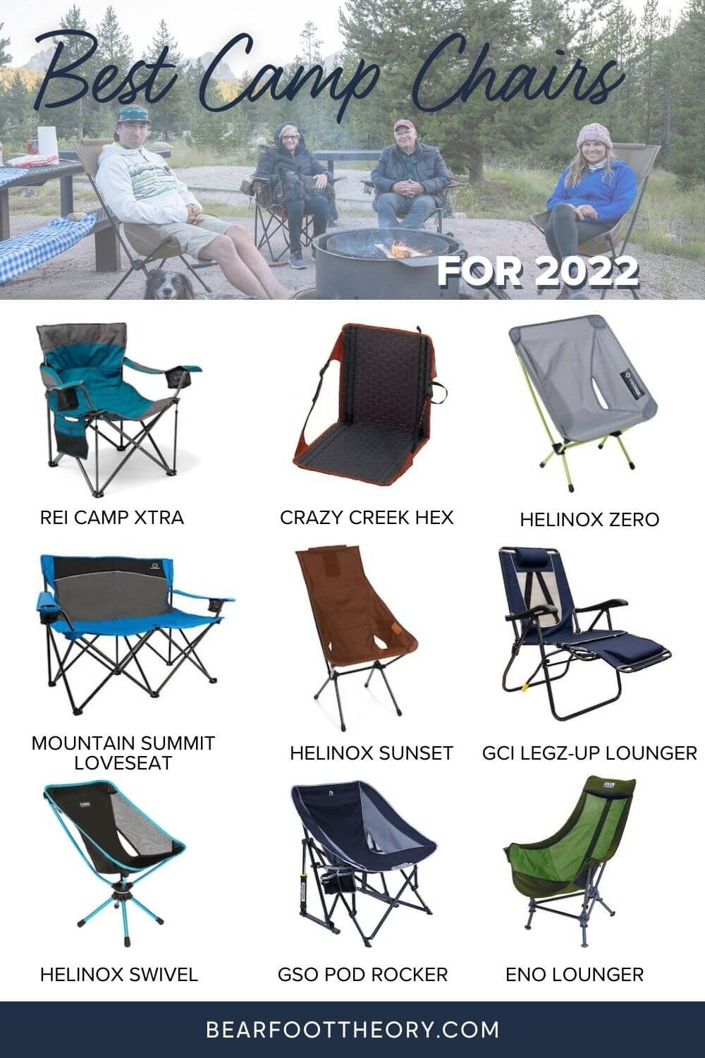 以下是2022年最佳露营椅，包括最轻便、舒适的露营椅，让你的背部和臀部保持快乐。