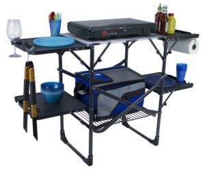 GCI Slim-Fold Cook Station // Looking to upgrade your camp cooking gear for car camping or van life? Here is our checklist for the best outdoor camp kitchen essentials.