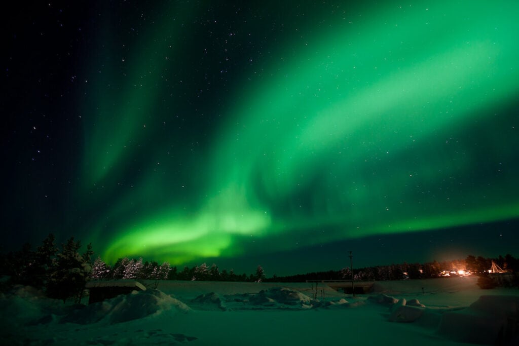 阿拉斯加费尔班克斯的北极光