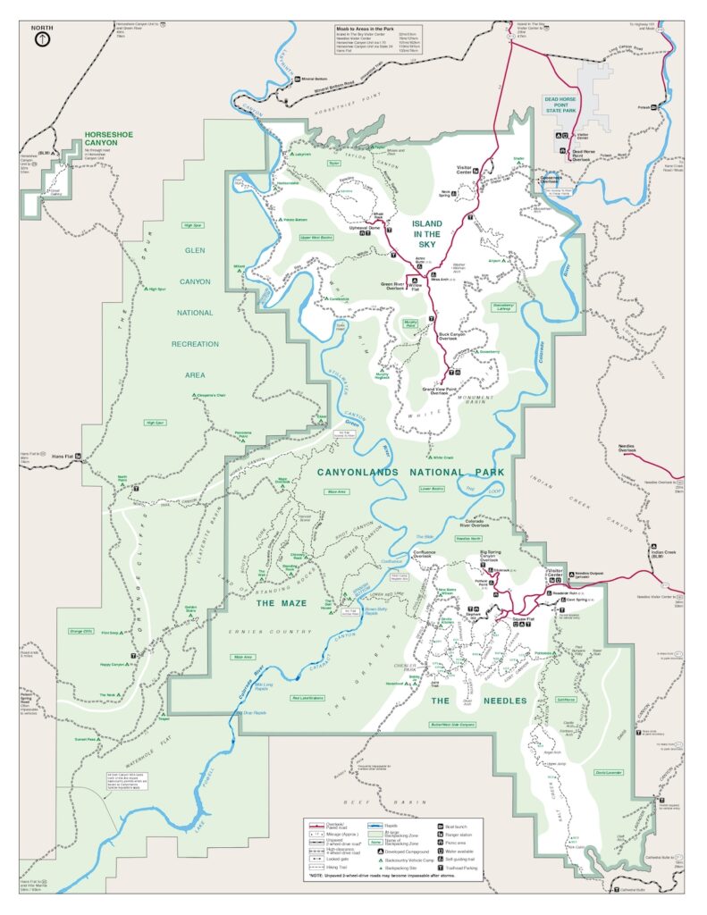 峡谷地国家公园地图