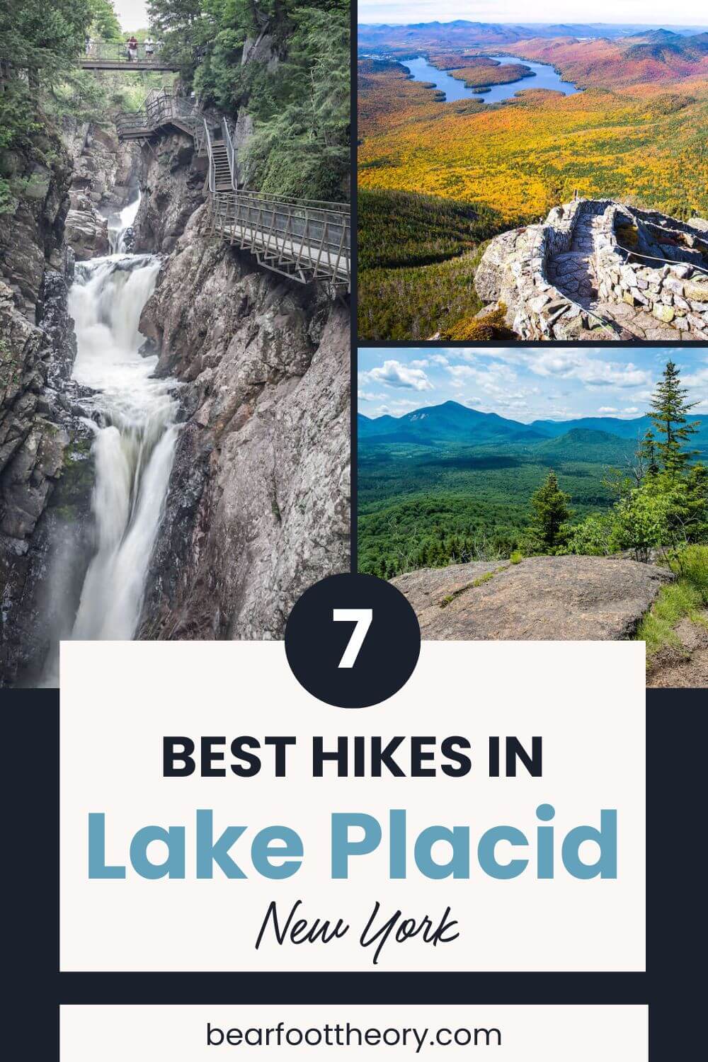 Bearfoot Theory | Embark on the ultimate Lake Placid hiking experience! This latest blog post guides you through the most breathtaking trails around Lake Placid, nestled in the heart of the Adirondacks. Whether you're a beginner looking for serene lakeside strolls or an adventurer seeking mountain summits with panoramic views, we've got you covered. Dive into our curated list, grab your hiking boots, and get ready to be enchanted by New York's natural beauty. Pin now and plan your next hiking escape!